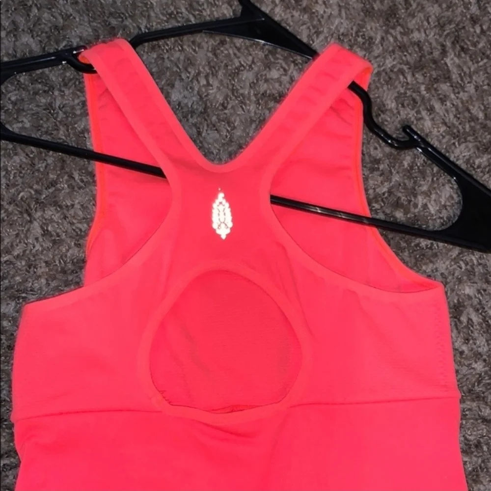 Free People Movement Every Single Time Runsie. NWTS Neon Coral sz M/L